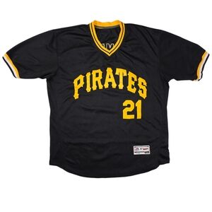 Majestic Flex Base Pittsburgh Pirates Roberto Clemente #21 Jersey Men's Size 48